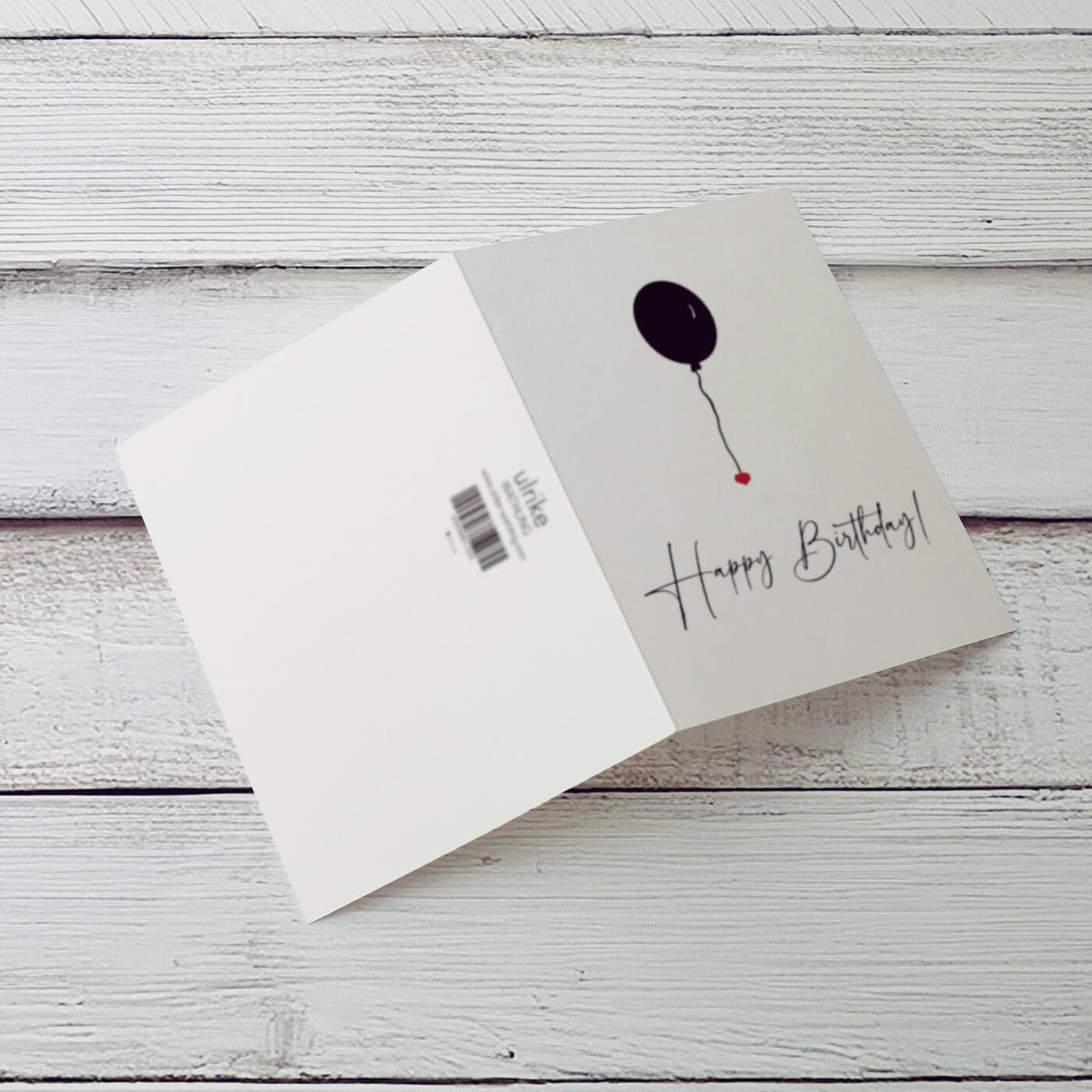 Happy Birthday Ballon - vouwkaart met envelop 5 set