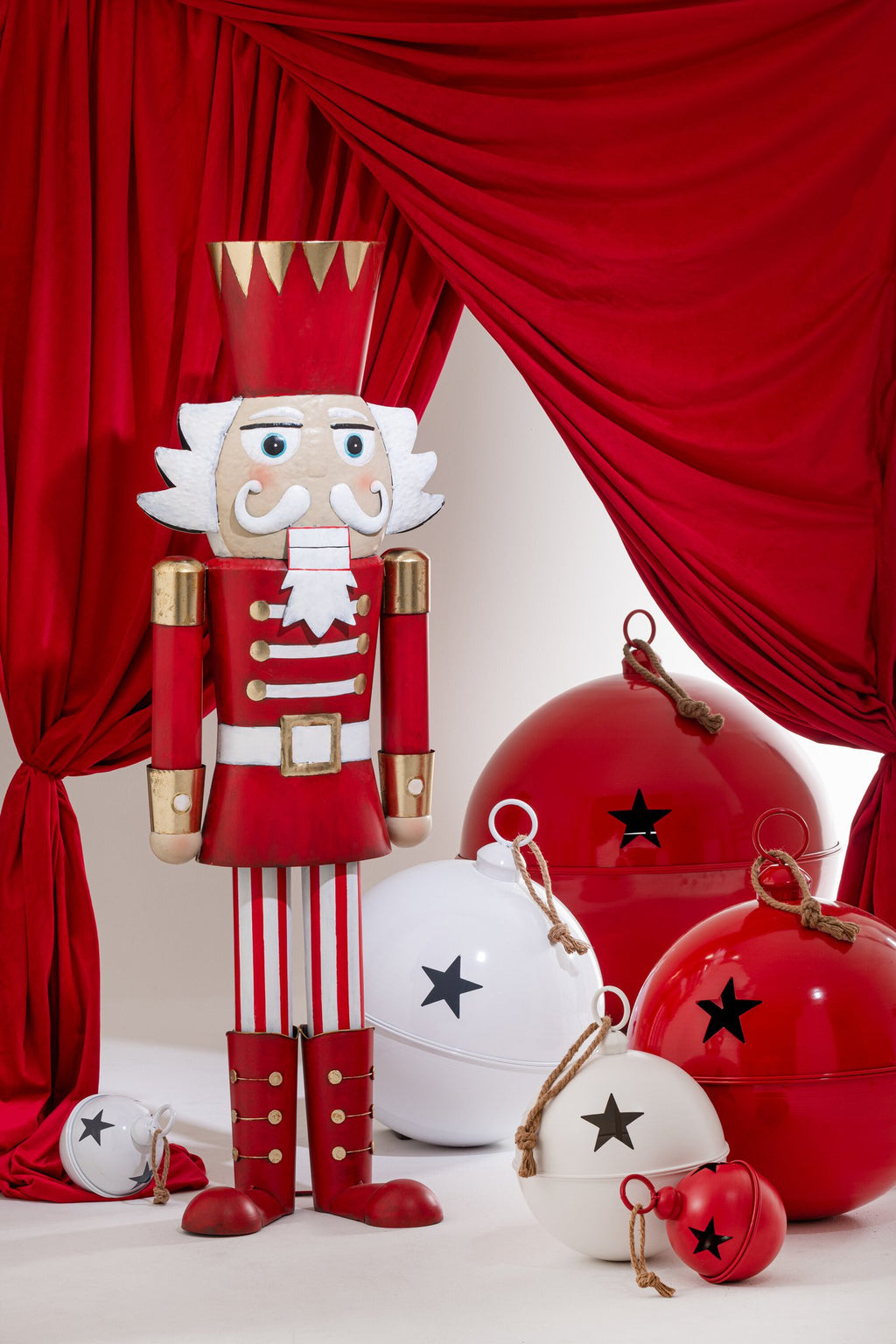 J-Line figuur Notenkraker - ijzer - rood/goud - large