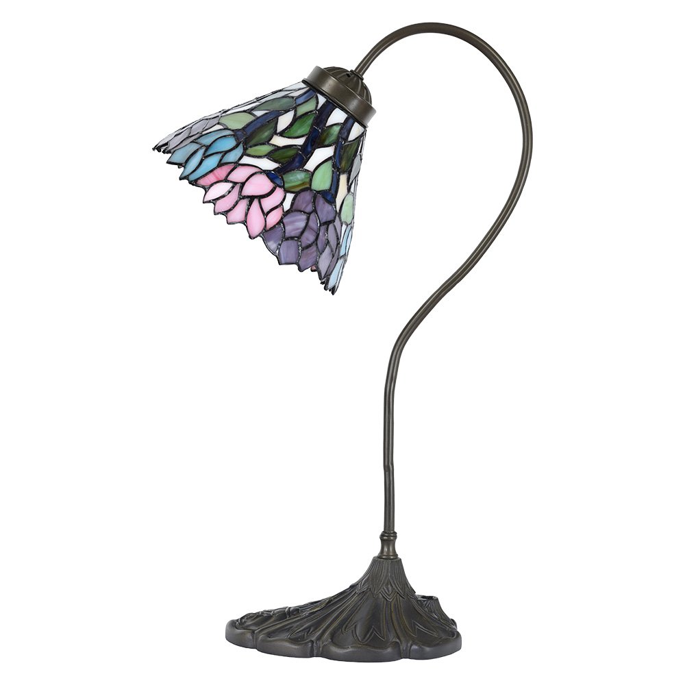 Tiffany Tafellamp Ø 20x51 cm E14/max 1x40W Paars Metaal