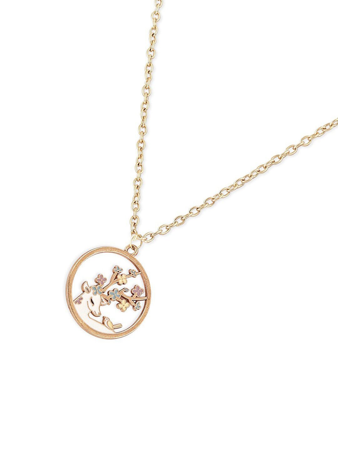 Vergulde geëmailleerde ketting – ketting – legering, geëmailleerde afwerking – 23 cm lengte