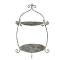 Etagère 2 laags 34x32x50 cm Groen Bruin Metaal