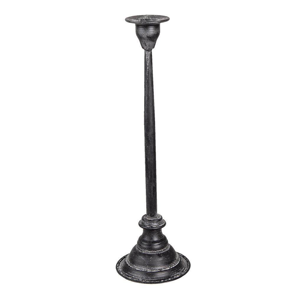 Kandelaar Ø 11x37 cm Zwart IJzer Kaarsenstandaard