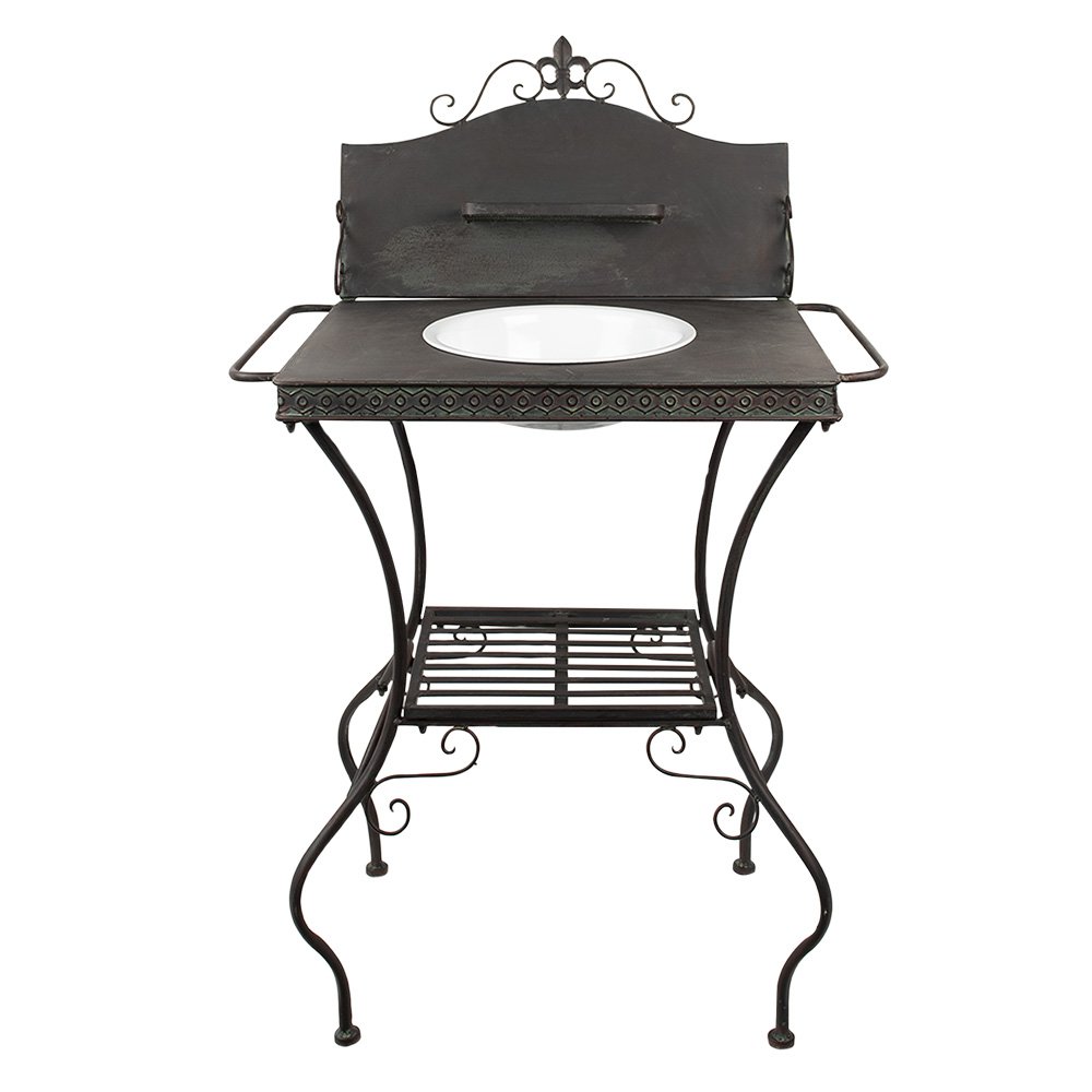 Kaptafel 72x48x114 cm Bruin Groen IJzer