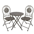 Bistroset Bistrotafel Bistrostoel 3-delig Ø 60x71 / 50x40x93 cm Groen Metaal