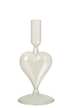 J-Line kaarshouder Hart - glas - transparant