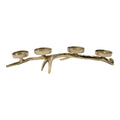 Theelicht Standaard gewei 4 goud 8x43x19cm