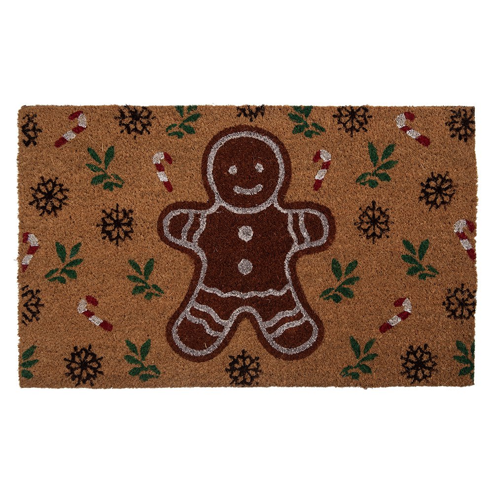 Deurmat 75x45x1 cm Bruin Kokos Kerst