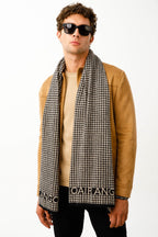 Mannen Gordion sjaal zwart-beige