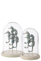 J-Line stolp Zeepaard - glas - wit/blauw - L