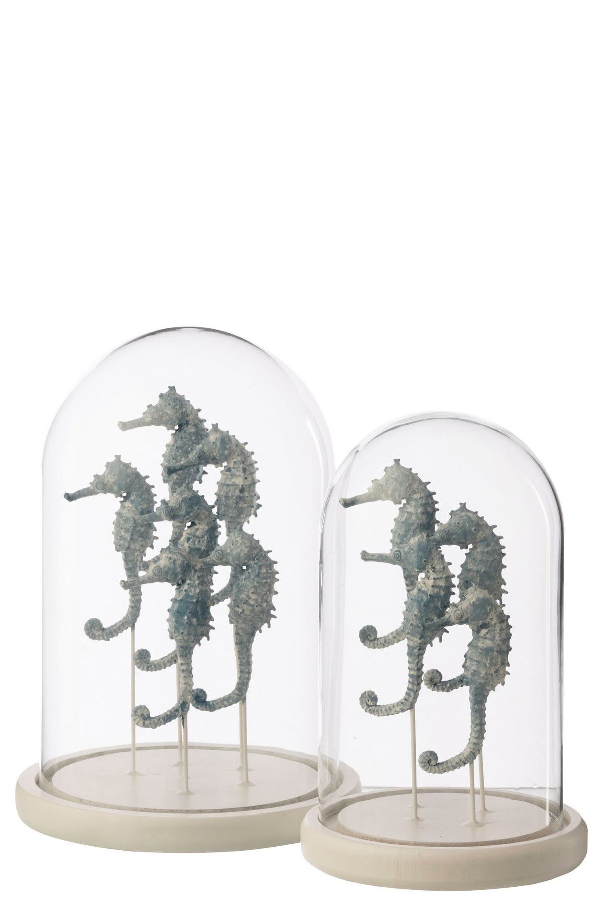 J-Line stolp Zeepaard - glas - wit/blauw - L