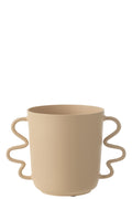 J-Line vaas Julien - aluminium - beige - Ø 21.5 cm