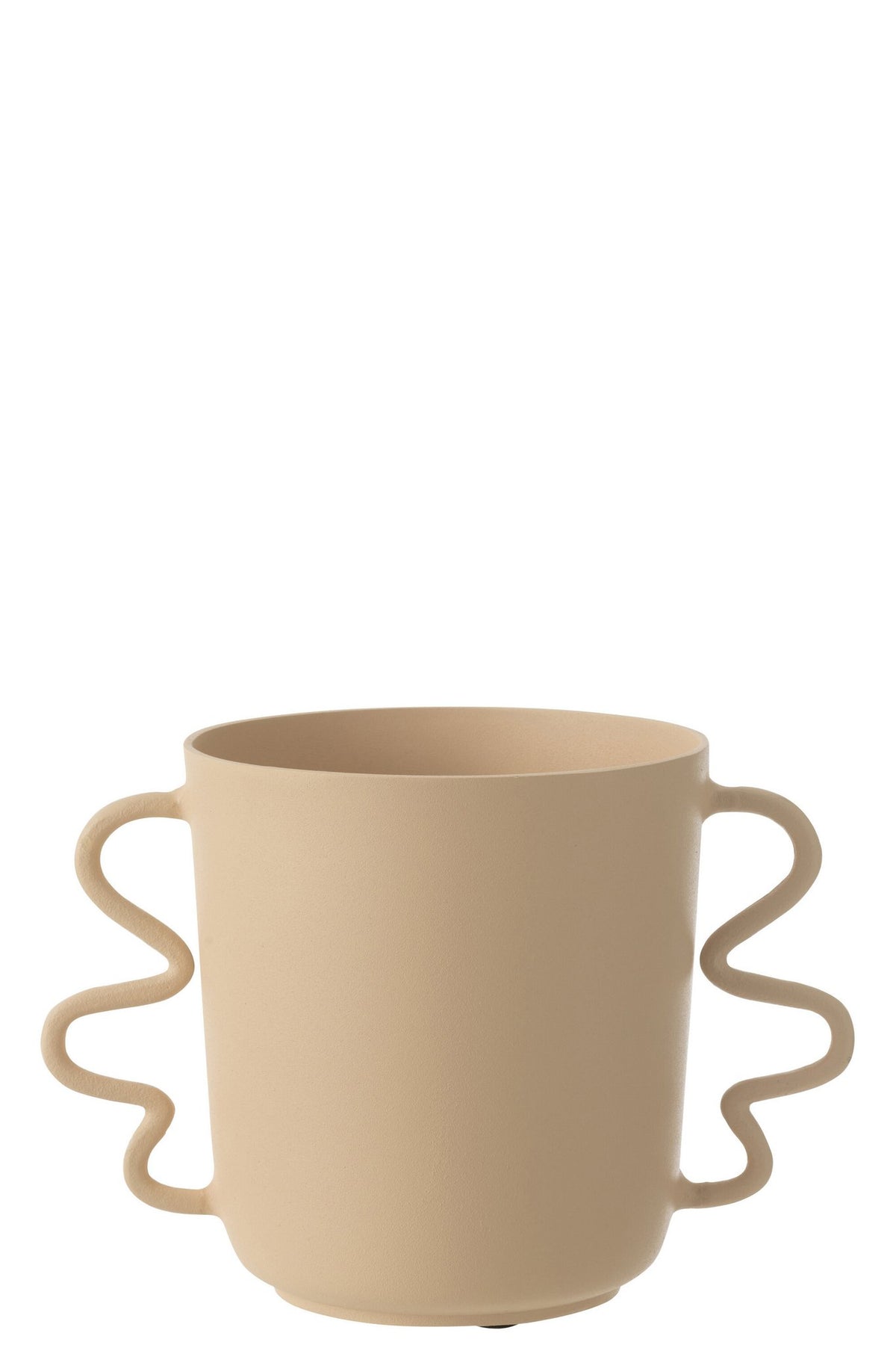 J-Line vaas Julien - aluminium - beige - Ø 21.5 cm