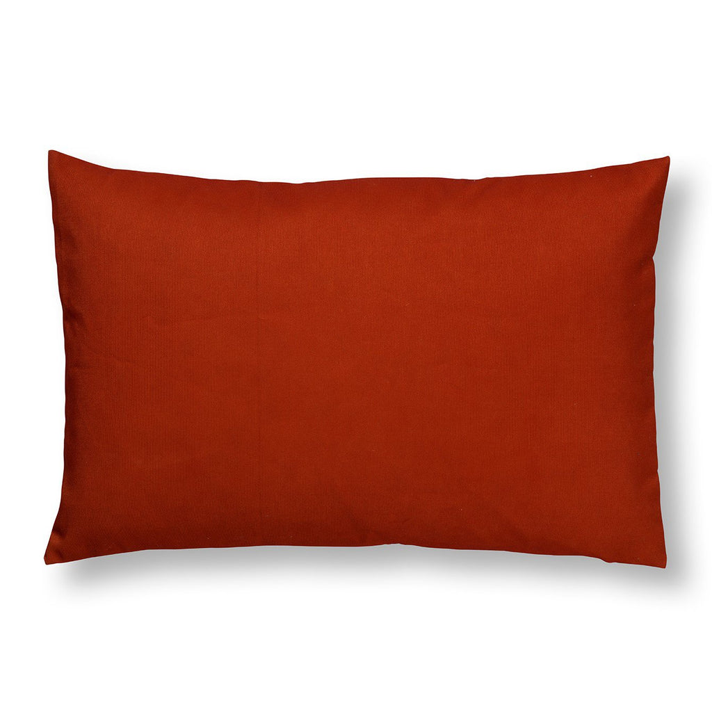 Dutch Decor Sanzeno - Buitenkussen 40x60 cm - Waterdicht & UV-bestendig - Potters Clay - Oranje, wit
