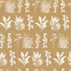 Cadeaupapier - Kraft herbarium - wit – 50 cm x 150 meter