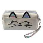 Toilettas Dames Kat 18x10 cm Wit Polyurethaan