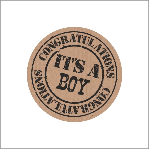 It's a boy - - Wens etiket - rol van 500 stuks