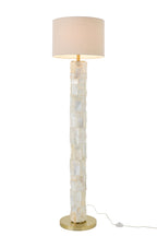 J-Line vloerlamp Pareleffect - schelpen - wit/beige