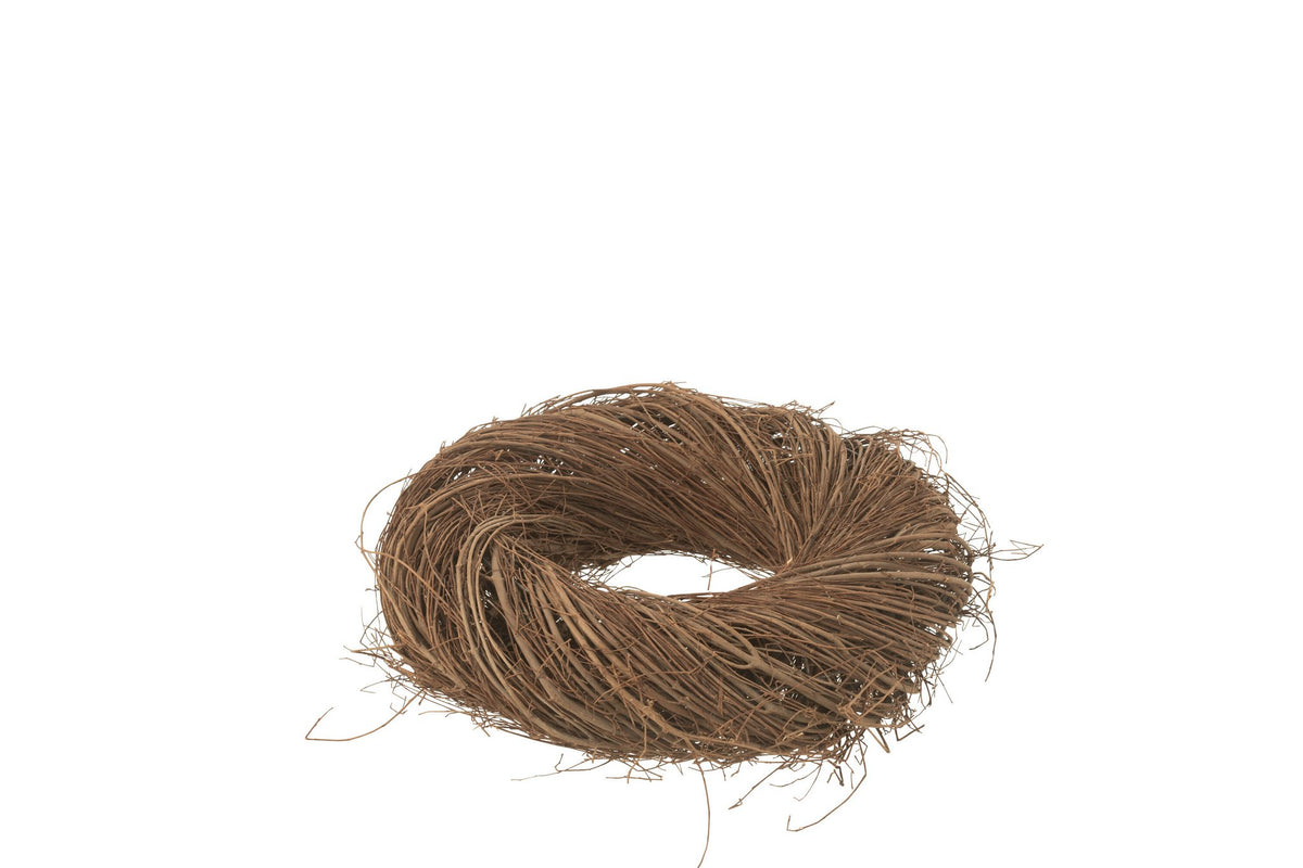 J-Line decoratie Krans Rond - naturel - small