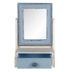 Staande Spiegel 25x38 cm Blauw MDF Staande Spiegel