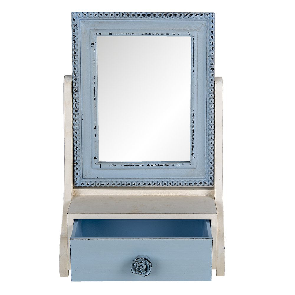Staande Spiegel 25x38 cm Blauw MDF Staande Spiegel