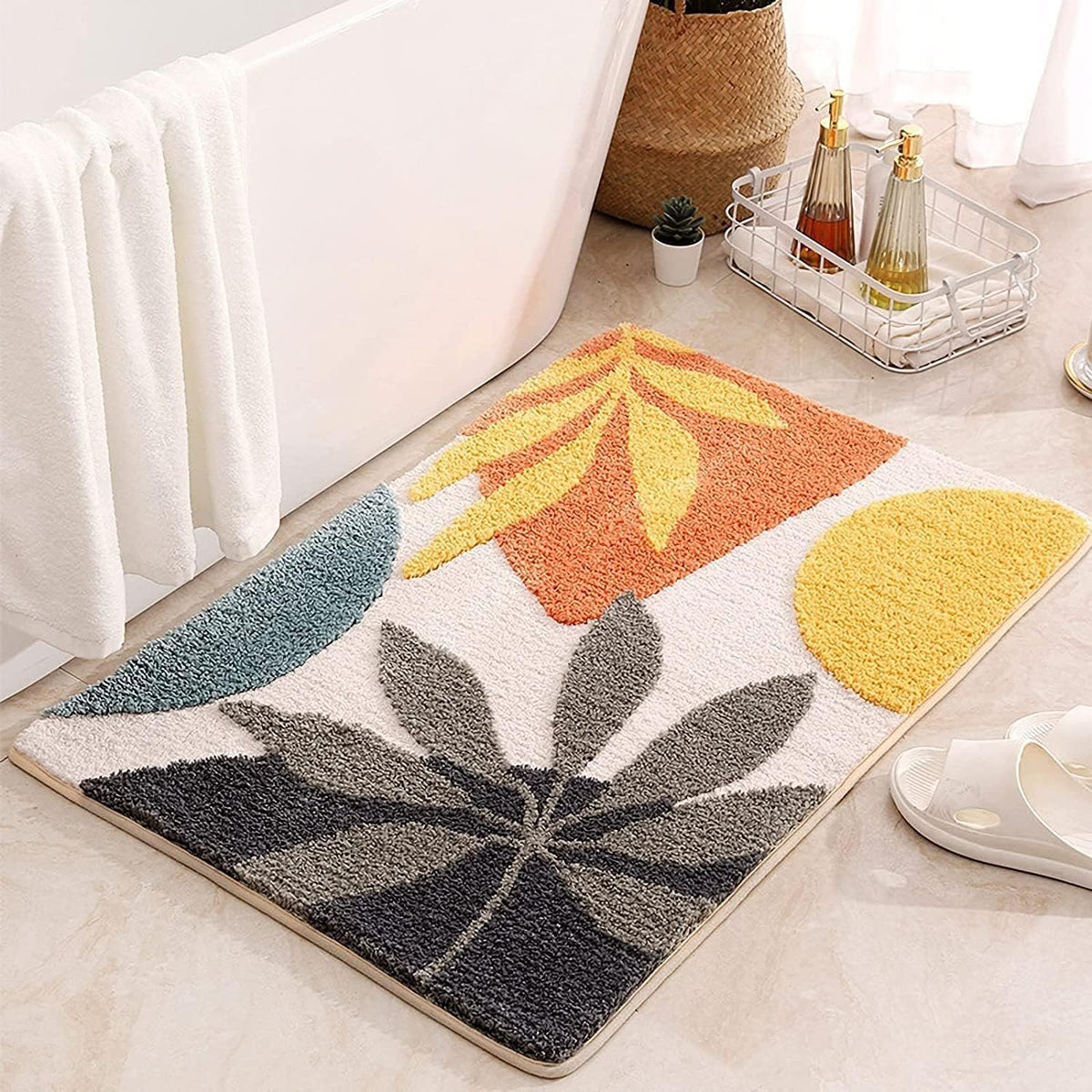 Luxe superzachte antislip 2000 GSM microvezelbadmat 40x60 cm, verpakking van 1 | Absorberende deurvloermat voor thuisbadkamerkeuken