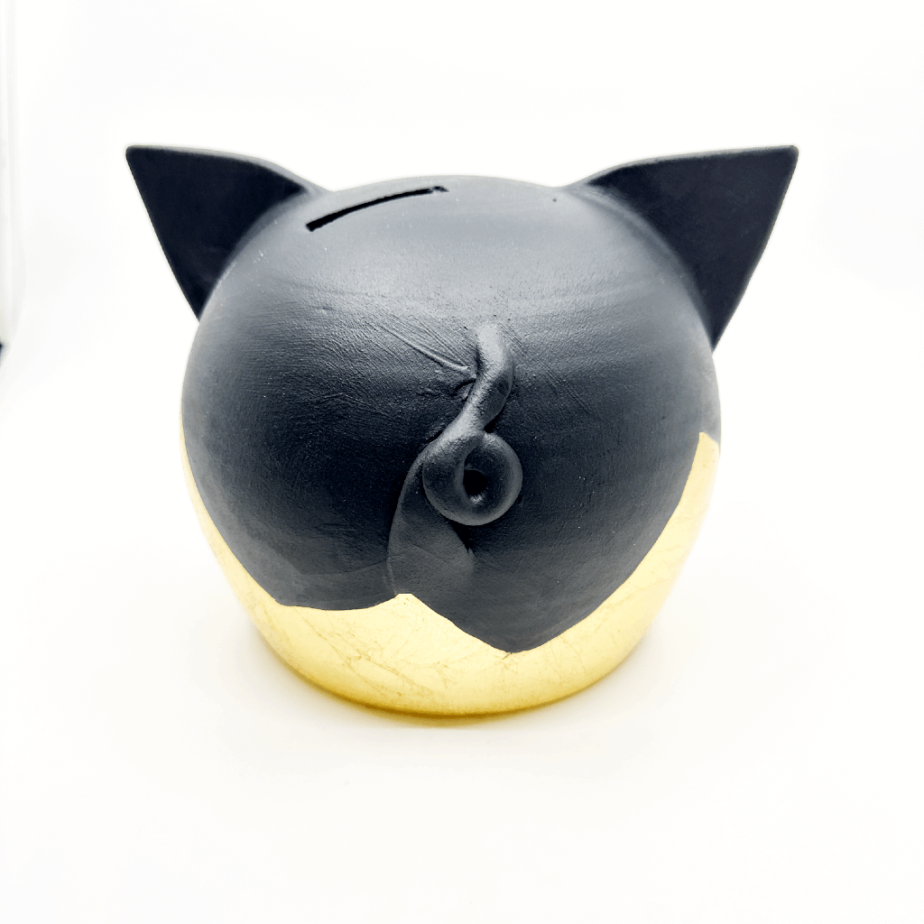 Verdeelde gouden piggy bank