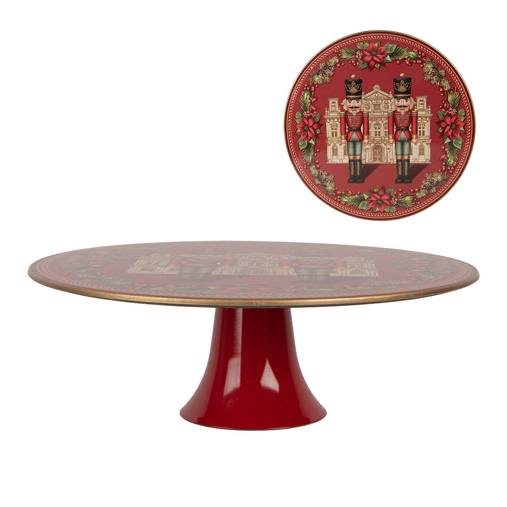 Taartplateau op Voet Ø 29x10 cm Rood Kunststof