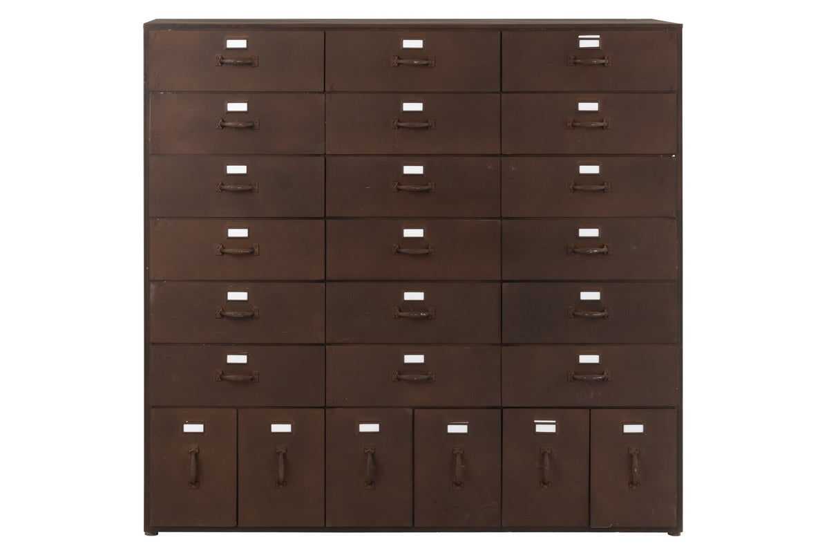 J-Line kast Bade - ijzer - roestbruin