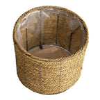 Bloempot Ø 30x23 cm Bruin Zeegras Bloempot Binnen