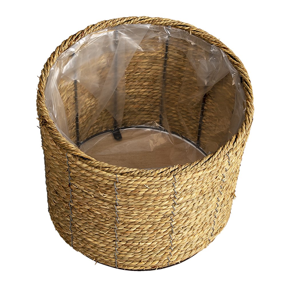 Bloempot Ø 30x23 cm Bruin Zeegras Bloempot Binnen