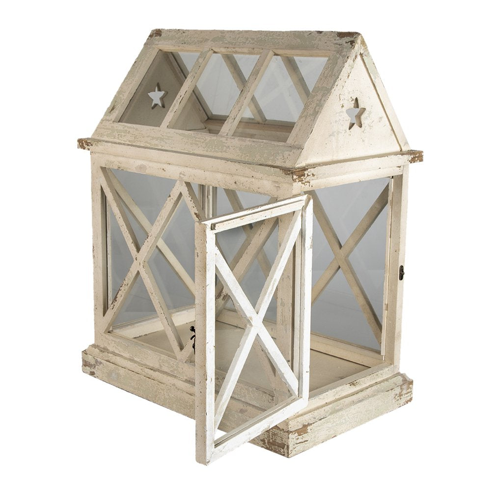 Decoratie Kweekkastje 54x35x66 cm Wit Hout