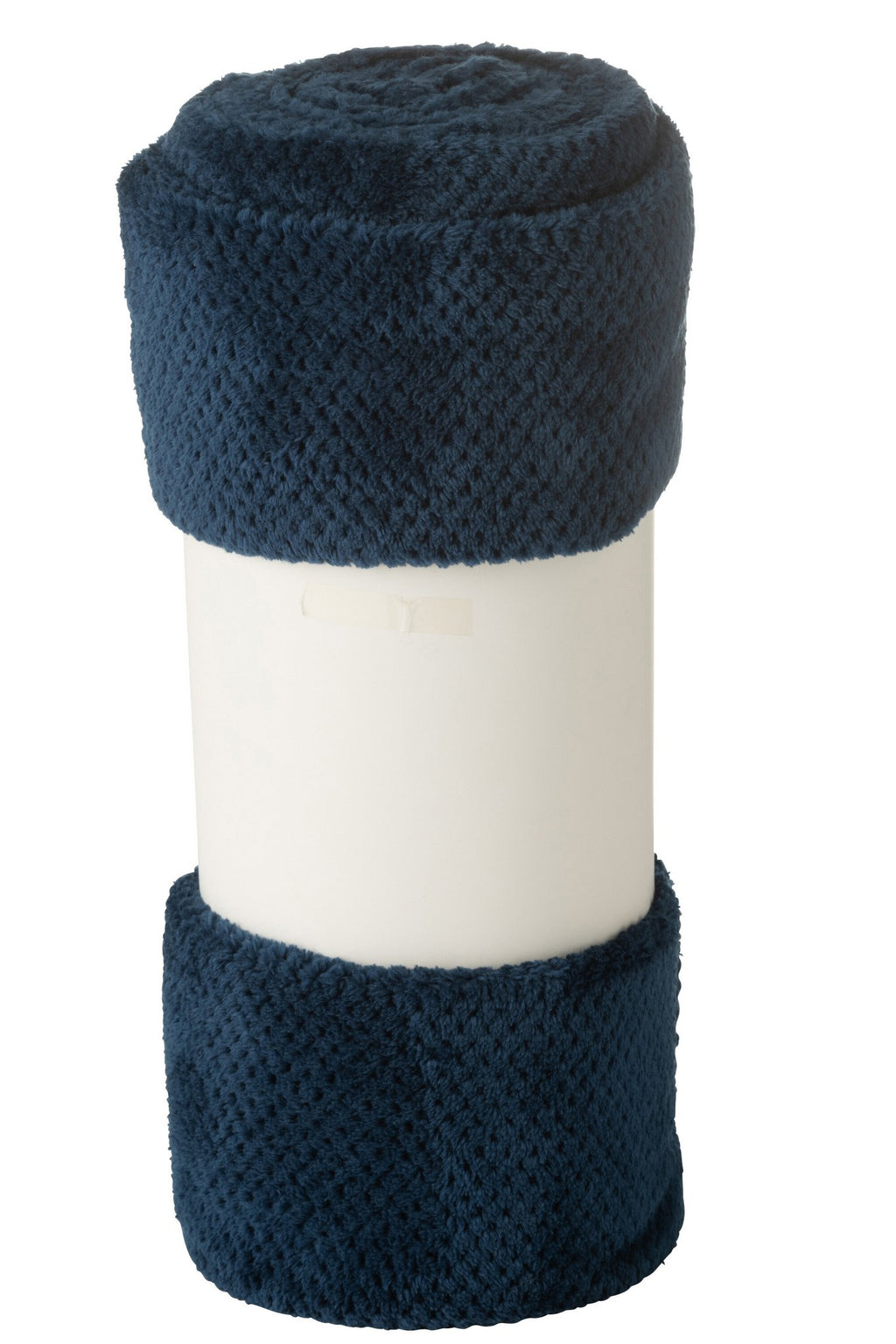 J-Line deken Snuggle - polyester - donkerblauw