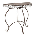 Plantentafel Set van 2 76x38x75 / 64x32x65 cm Bruin Metaal