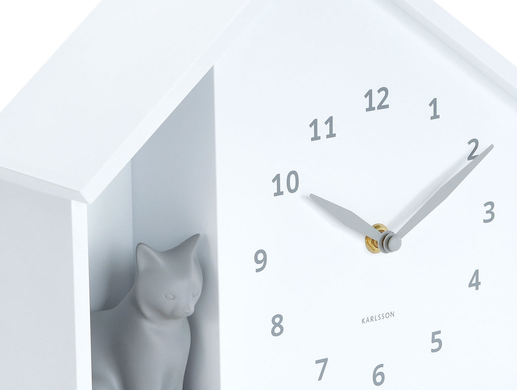 Wandklok Zittend Kat