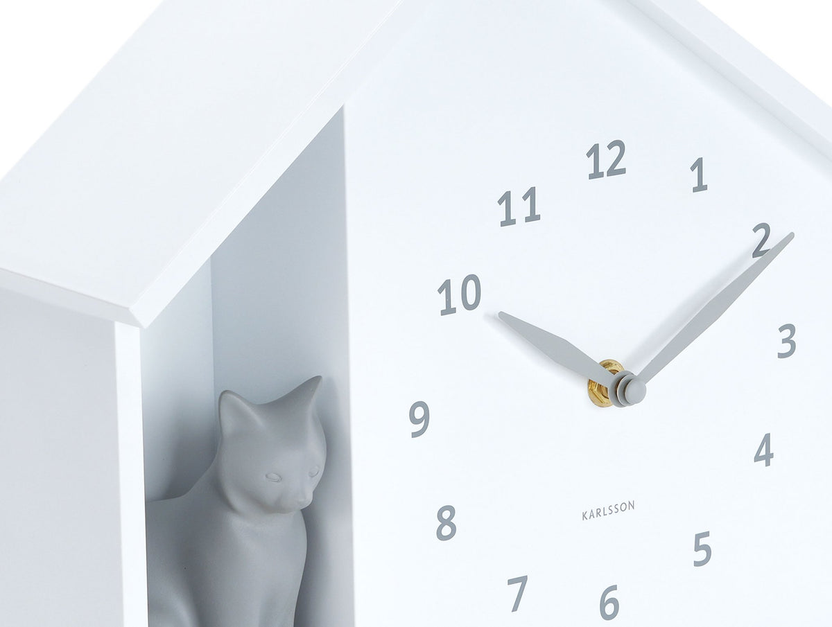 Wandklok Zittend Kat