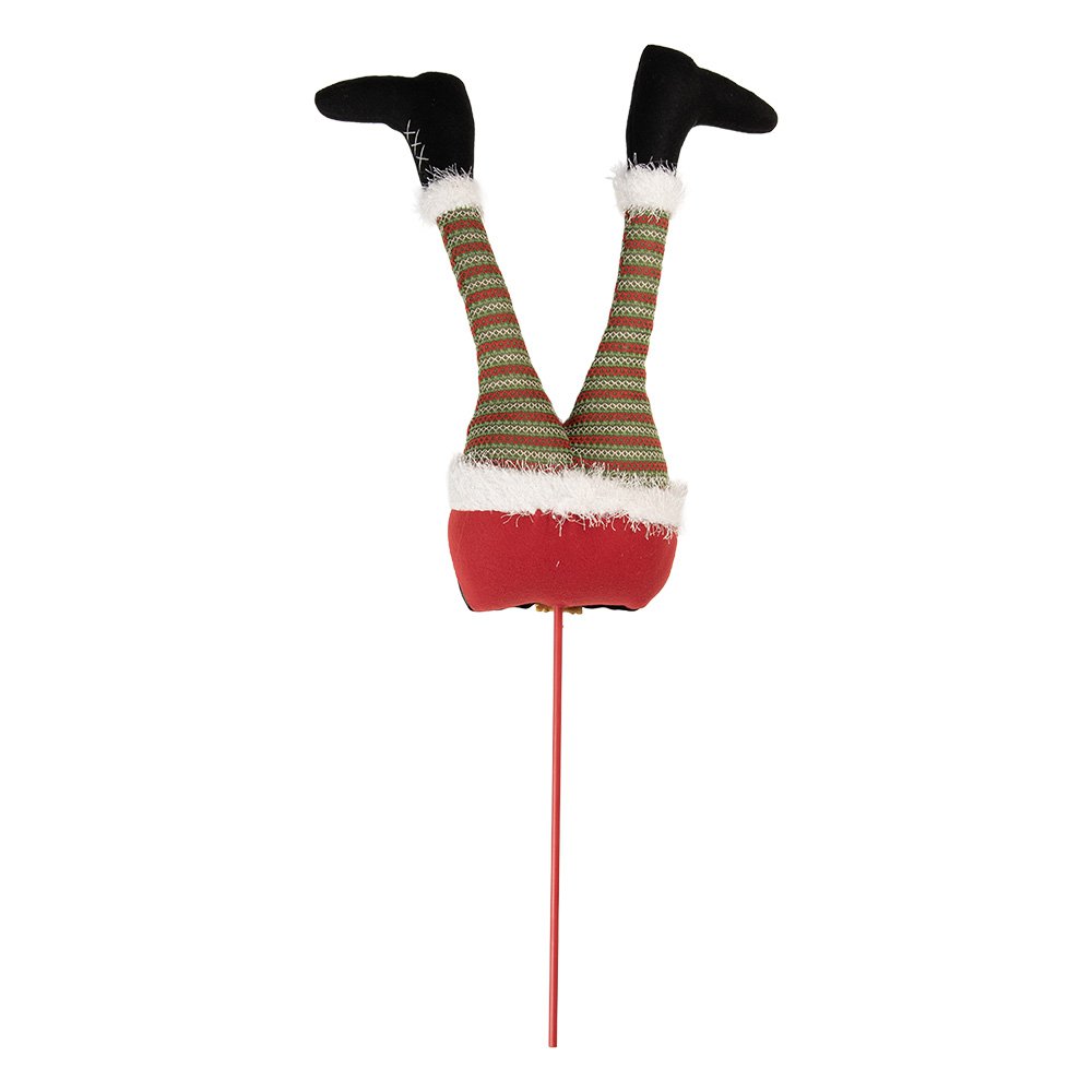 Kerstdecoratie Elfenbenen 20x10x82 cm Rood Hout