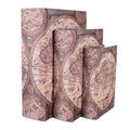 Opbergdoos Set van 3 Boeken 27/22/17 cm Bruin Hout