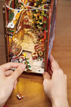 Robotime, DIY Book Nook Boekensteun Christmas Street, TGC06, 19x12,6x25,5cm