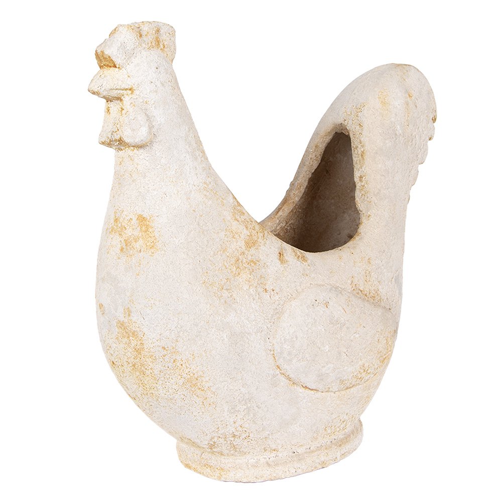 Bloempot Kip 36x18x35 cm Beige Keramisch materiaal