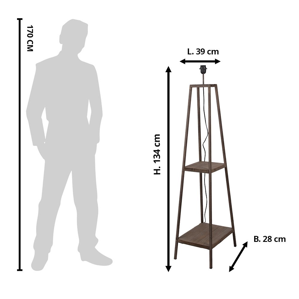 Vloerlamp 39x28x134 cm E27/max 1x60W