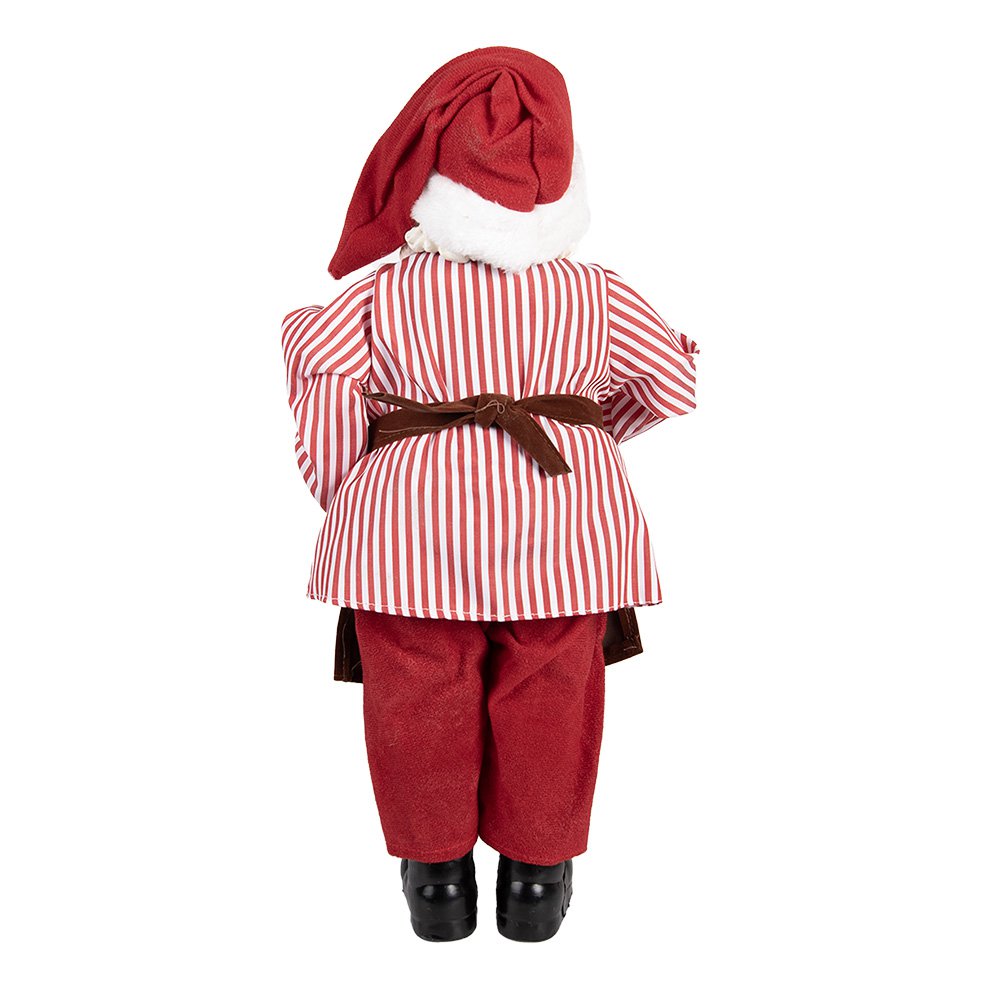 Kerstdecoratie Beld Kerstman 22x19x45 cm Rood Textiel