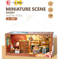 DIY Miniature Scene 3D Bakkerswinkel met LED- verlichting- MDF