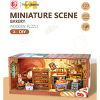DIY Miniature Scene 3D Bakkerswinkel met LED- verlichting- MDF