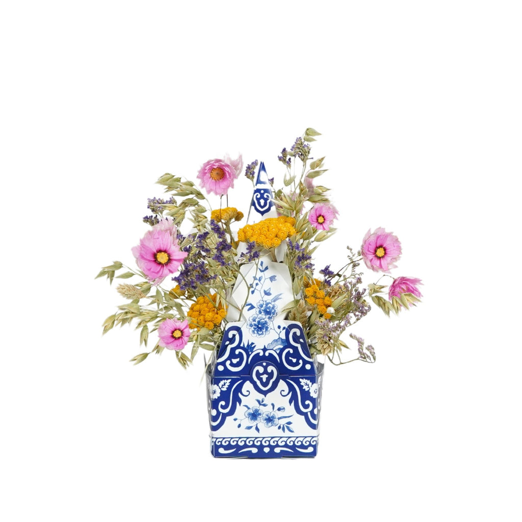 Tulpen vaas delft blauw diy - blauw