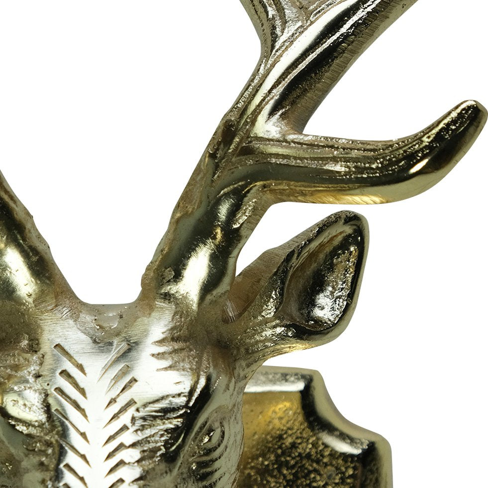 Wanddecoratie hert champagne goud