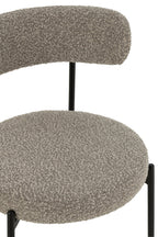 J-Line stoel Bouclé - multiplex/polyester - grijs/zwart