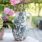 Decoratie Kan 1300 ml Groen Keramiek Bladeren Waterkan