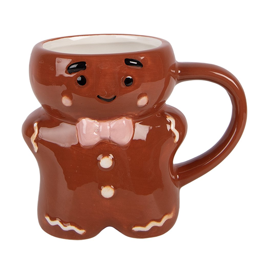 Mok Gingerbread man 250 ml Bruin Keramiek