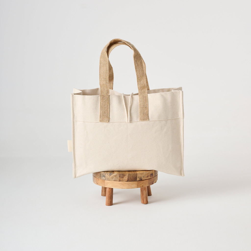 Draagtas | Knoopsluiting van canvasjute