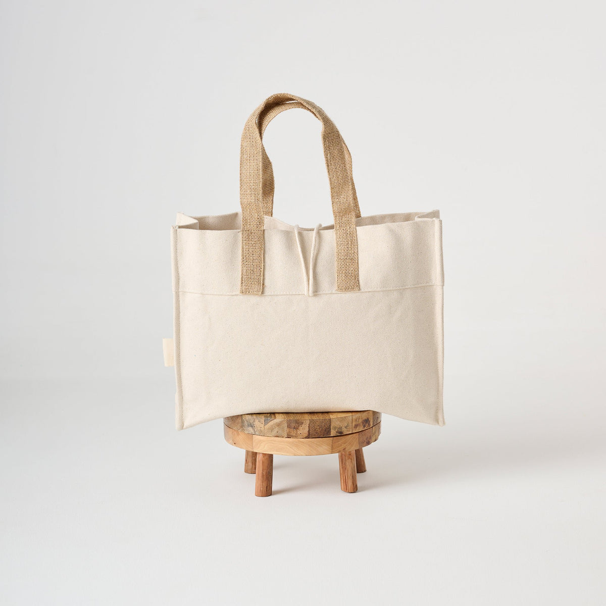 Draagtas | Knoopsluiting van canvasjute